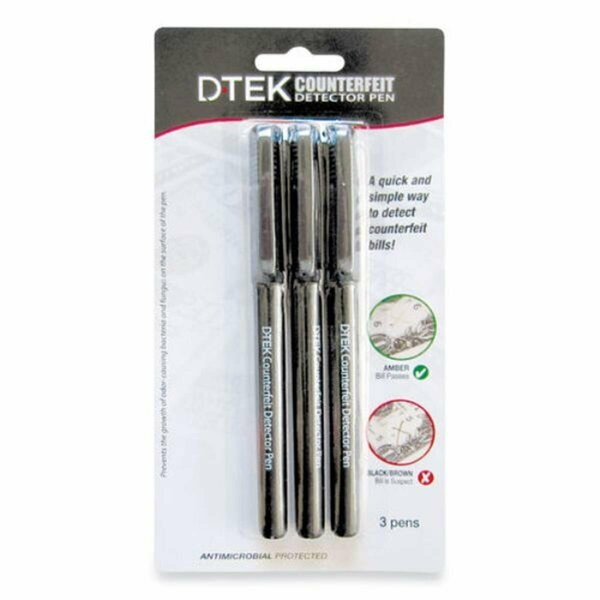 Compasion DTEK Counterfeit Detector Pen, Black, 3PK CO3298717